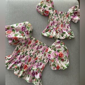 2 sets Mom & me matching fits xxsp + girls 3 to 4T